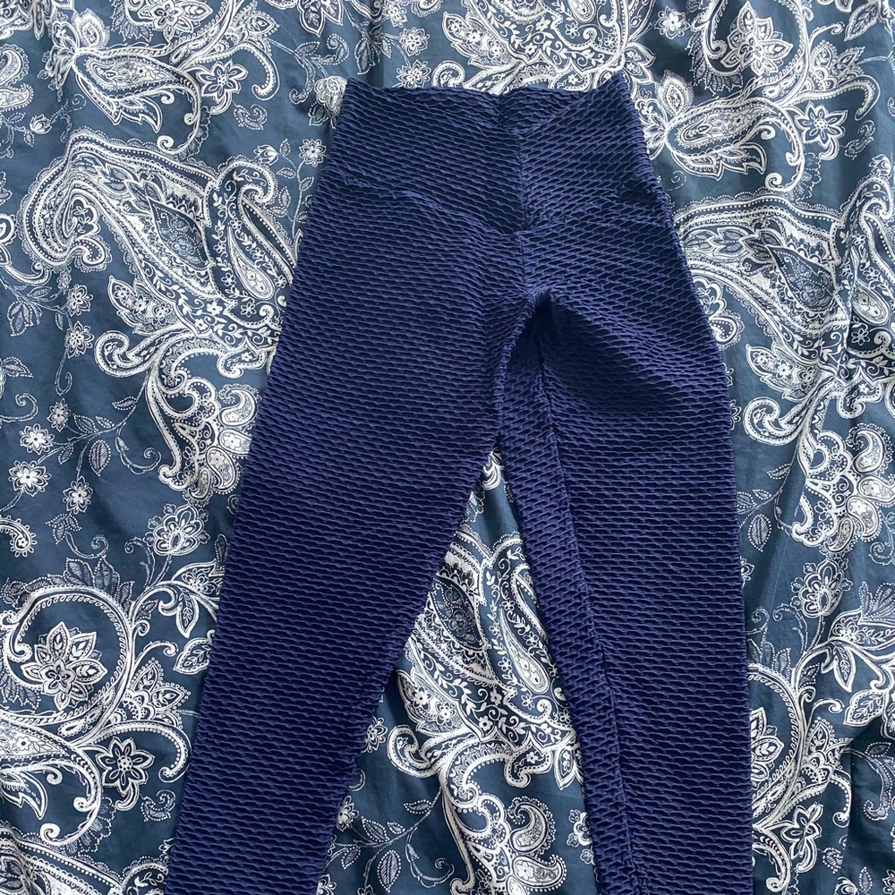 Navy Booty by Brabants Croco Skin Leggings